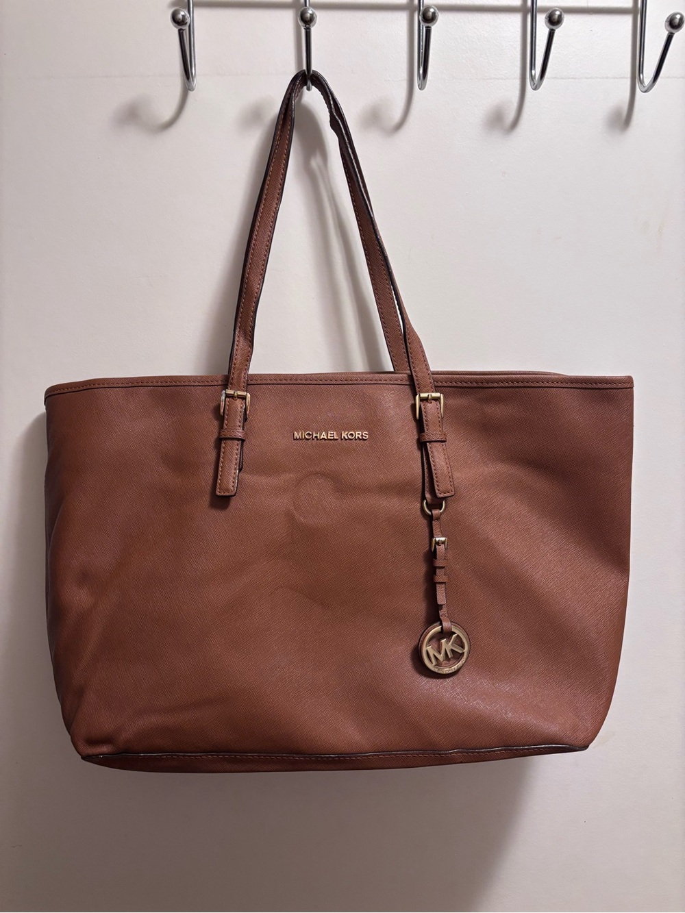 Michael Kors Brown Leather Tote Bag